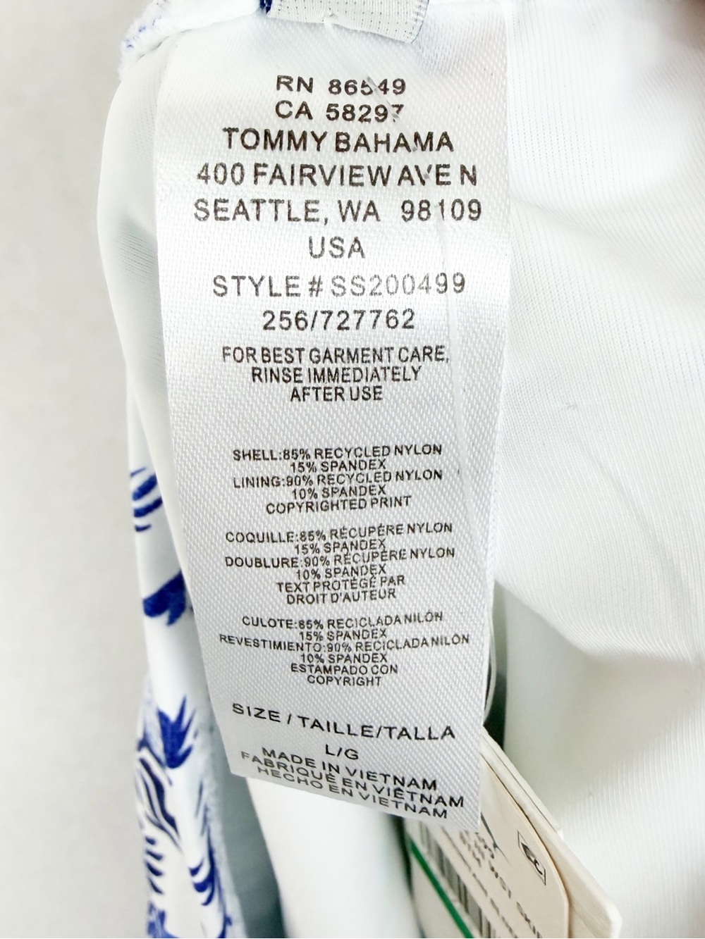 Tommy Bahama Terrazzo Tile Mountain Bluebell Tankini Swimsuit Set Blue White UV - Picture 7 of 15